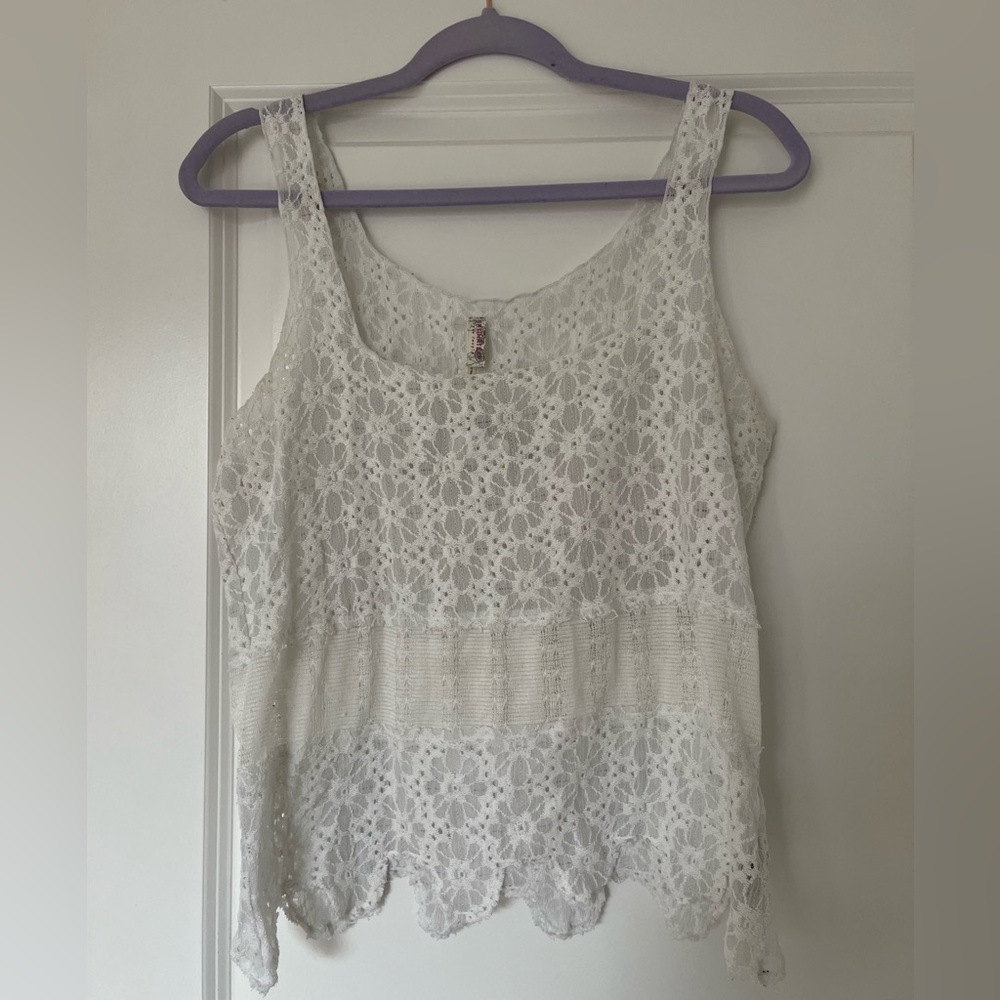 Free People - lace tank top
